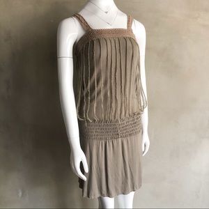 Boho Cutout Fringe Dress